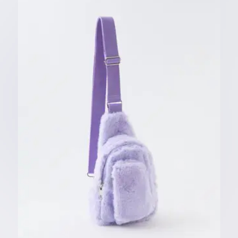 Aerie Fur Sling Bag Solar Violet